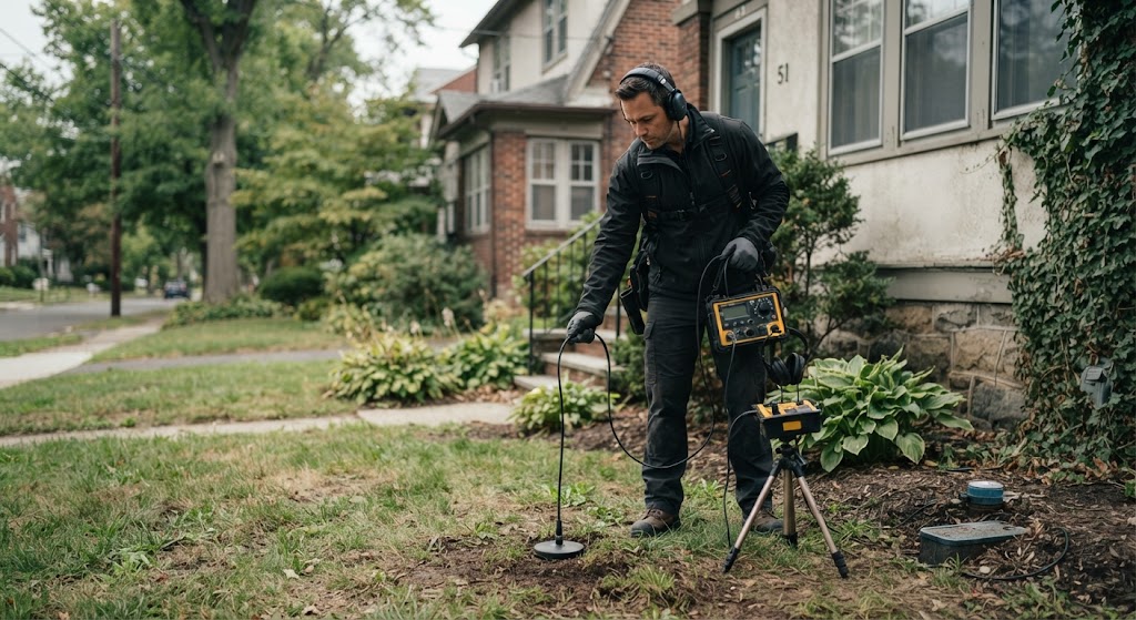 Water line leak detection Kearny NJ electro-acoustic ground sensor testing